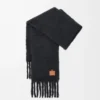 Scarf i mohair- och ullblandning Svart Scarf i mohair- och ullblandning Svart