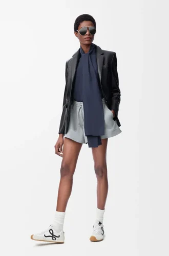 Shorts i bomull Ljusgrå