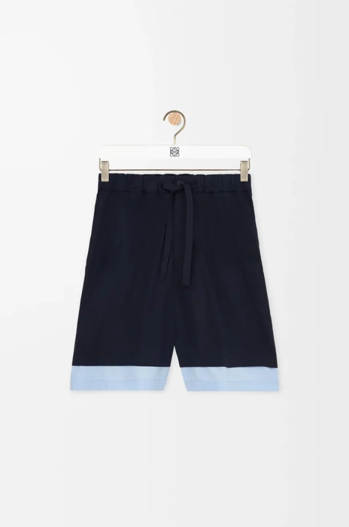 Shorts i bomull Mörk marinblå/Ljusblå Shorts i bomull Mörk marinblå/Ljusblå