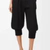 Shorts i stretchig viskosblandning Svart Shorts i stretchig viskosblandning Svart
