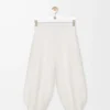 Shorts i stretchig viskosblandning Vit