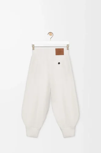 Shorts i stretchig viskosblandning Vit