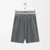 Shorts i ullblandning Grå melange/Vit Shorts i ullblandning Grå melange/Vit
