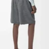 Shorts i ullblandning Grå melange/Vit Shorts i ullblandning Grå melange/Vit