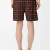 Shorts i ullblandning Orange/Svart