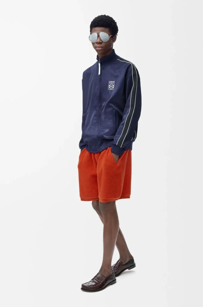 Shorts i ullblandning Orange/Vit Shorts i ullblandning Orange/Vit