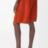 Shorts i ullblandning Orange/Vit Shorts i ullblandning Orange/Vit
