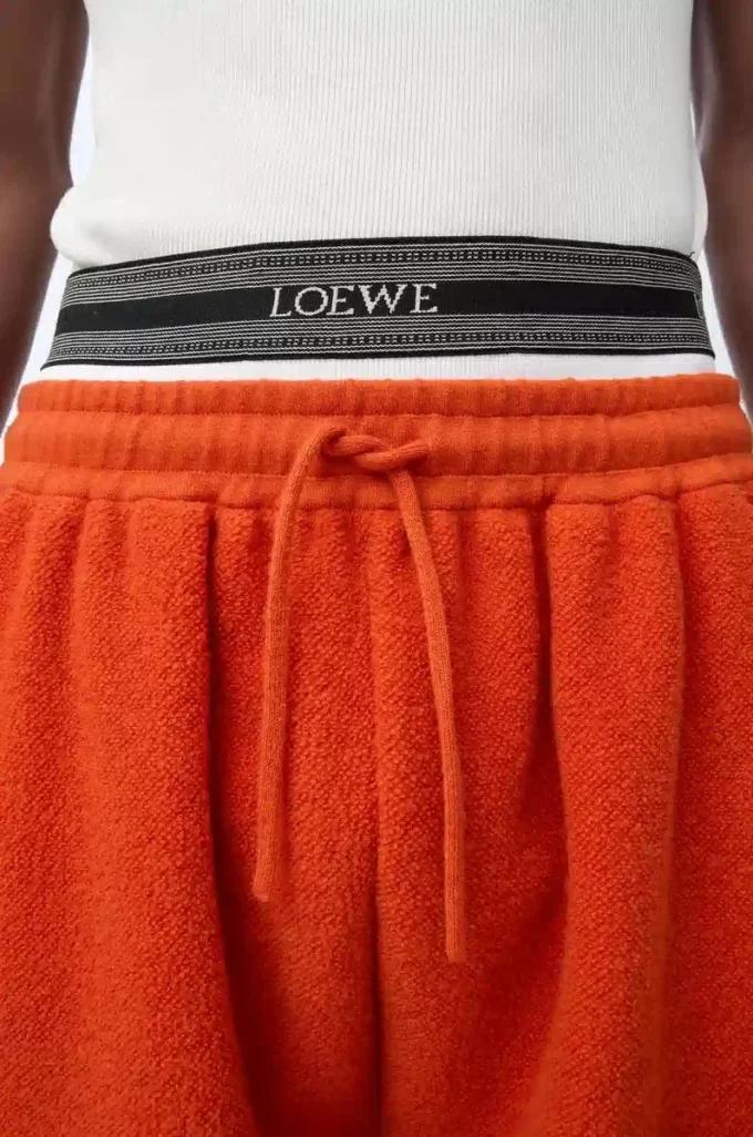 Shorts i ullblandning Orange/Vit Shorts i ullblandning Orange/Vit