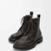 Sierra combat-ankelboots i borstat kalvskinn, mörkbruna Sierra combat-ankelboots i borstat kalvskinn, mörkbruna