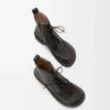 Sierra combat-ankelboots i borstat kalvskinn, mörkbruna Sierra combat-ankelboots i borstat kalvskinn, mörkbruna