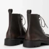 Sierra combat-ankelboots i borstat kalvskinn, mörkbruna Sierra combat-ankelboots i borstat kalvskinn, mörkbruna
