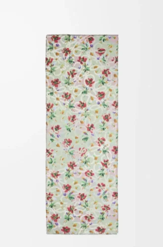 Sjal i kashmir och silke Sage/Multicolor