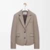 Skräddarsydd jacka i ull Beige Melange Skräddarsydd jacka i ull Beige Melange
