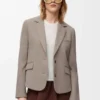 Skräddarsydd jacka i ull Beige Melange Skräddarsydd jacka i ull Beige Melange