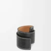 Slap-armband i kalvskinn, svart