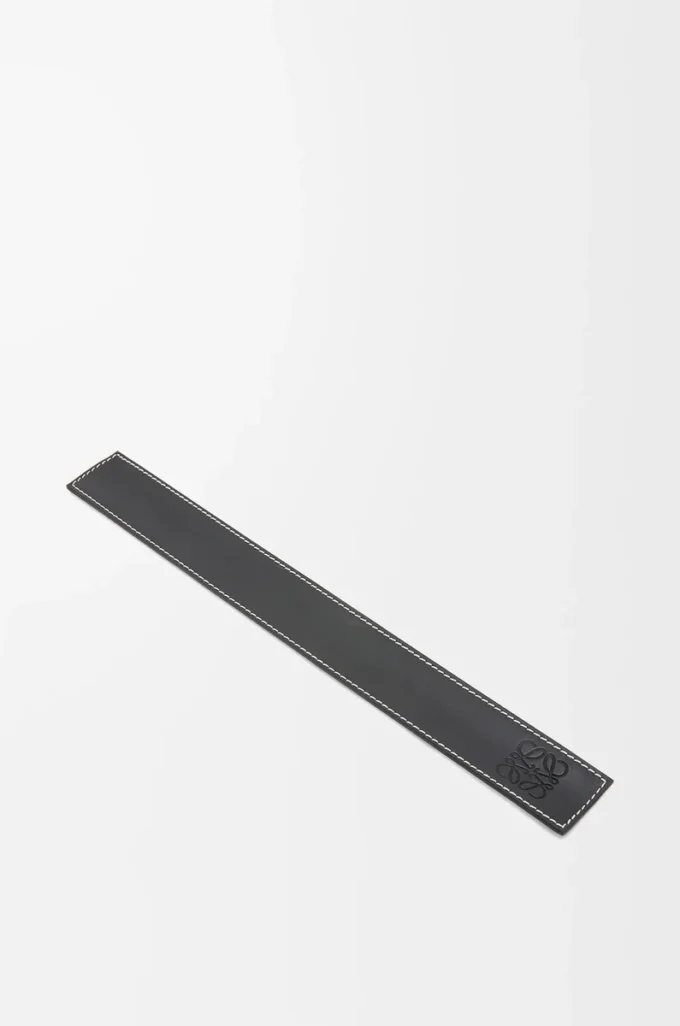 Slap-armband i kalvskinn, svart