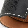 Slap-armband i kalvskinn, svart