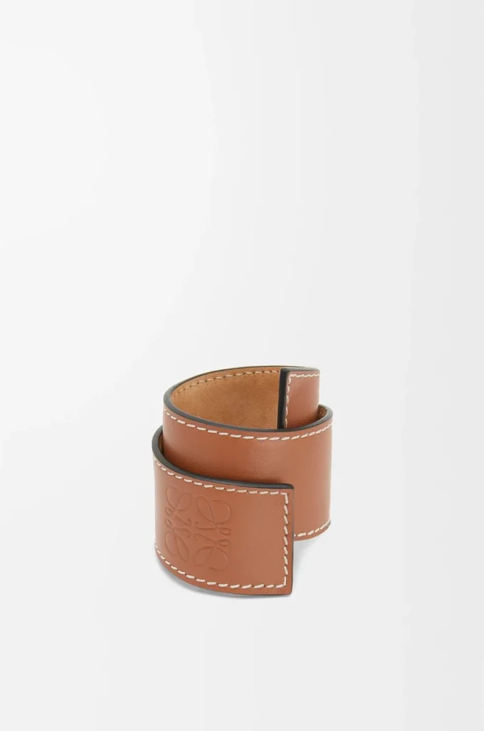 Slap-armband i kalvskinn Tan Slap-armband i kalvskinn Tan