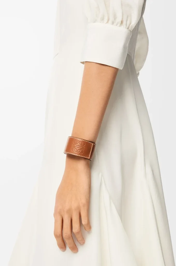 Slap-armband i kalvskinn Tan Slap-armband i kalvskinn Tan