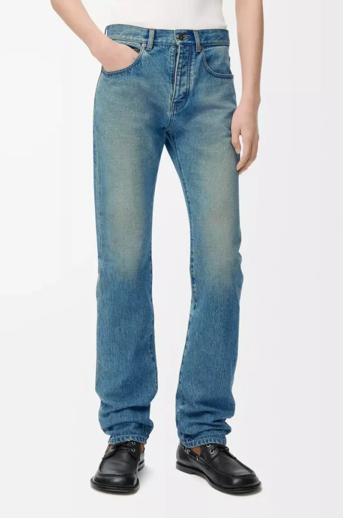 Smal jeans i denim Vintage Blue