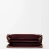 Smal plånbok med dragkedja och knut i ål Dark Burgundy Smal plånbok med dragkedja och knut i ål Dark Burgundy