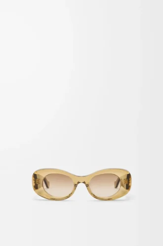Snedställda Oval Maxi Anagram solglasögon Transparent Olive
