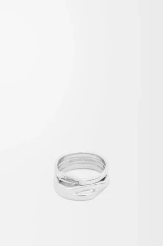 Staplad ring i sterlingsilver Silver
