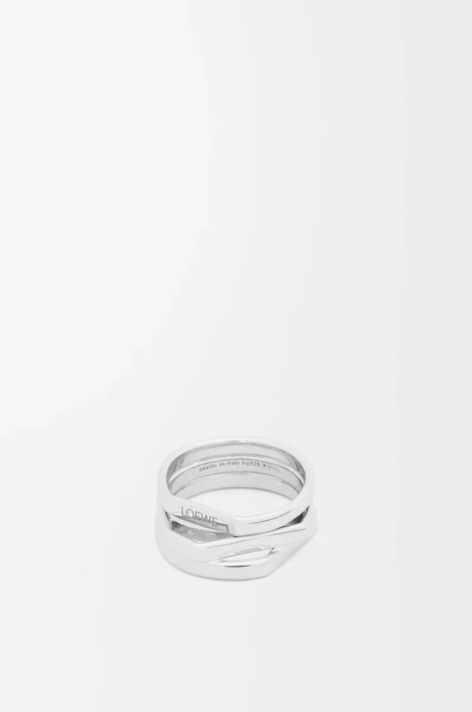 Staplad ring i sterlingsilver Silver Staplad ring i sterlingsilver Silver