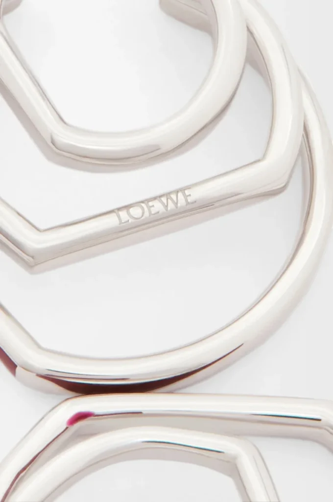Staplade hoop-örhängen i sterlingsilver och emalj Silver/Bourgogne Staplade hoop-örhängen i sterlingsilver och emalj Silver/Bourgogne