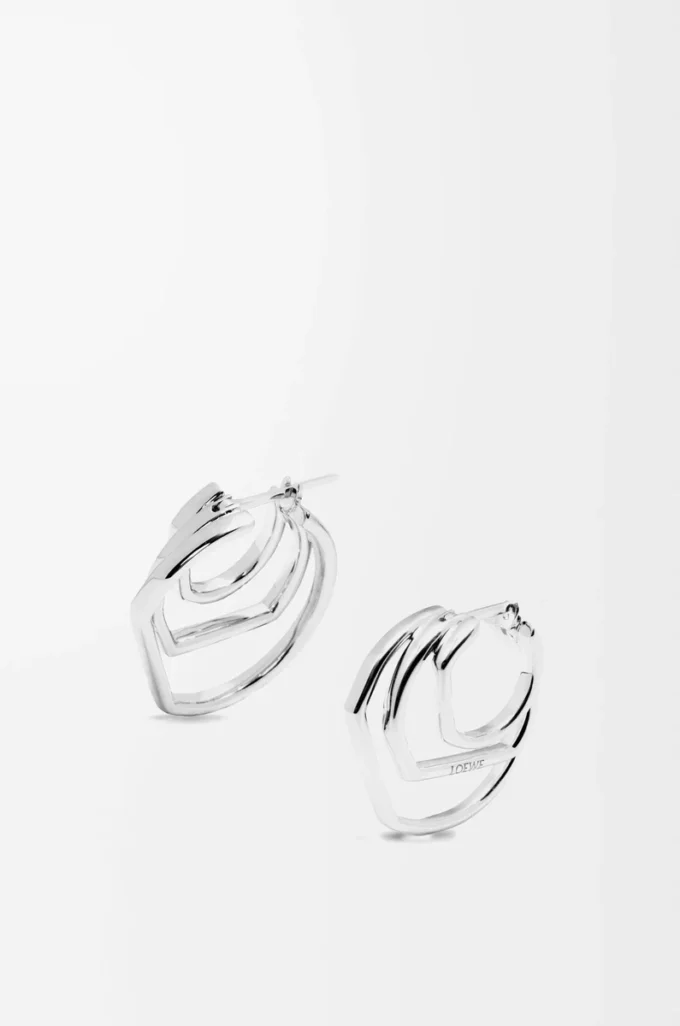 Staplade hoopörhängen i sterlingsilver Silver Staplade hoopörhängen i sterlingsilver Silver