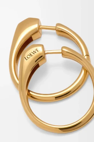 Stirrup-örhängen i sterlingsilver Guld