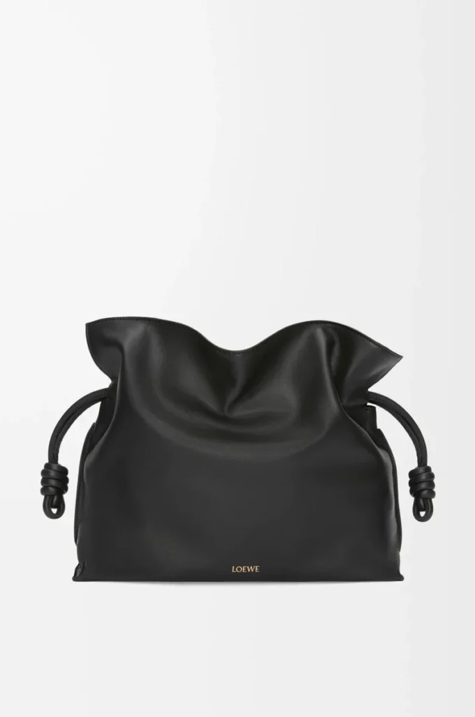 Stor Flamenco-clutch i nappa kalvskinn Black Stor Flamenco-clutch i nappa kalvskinn Black