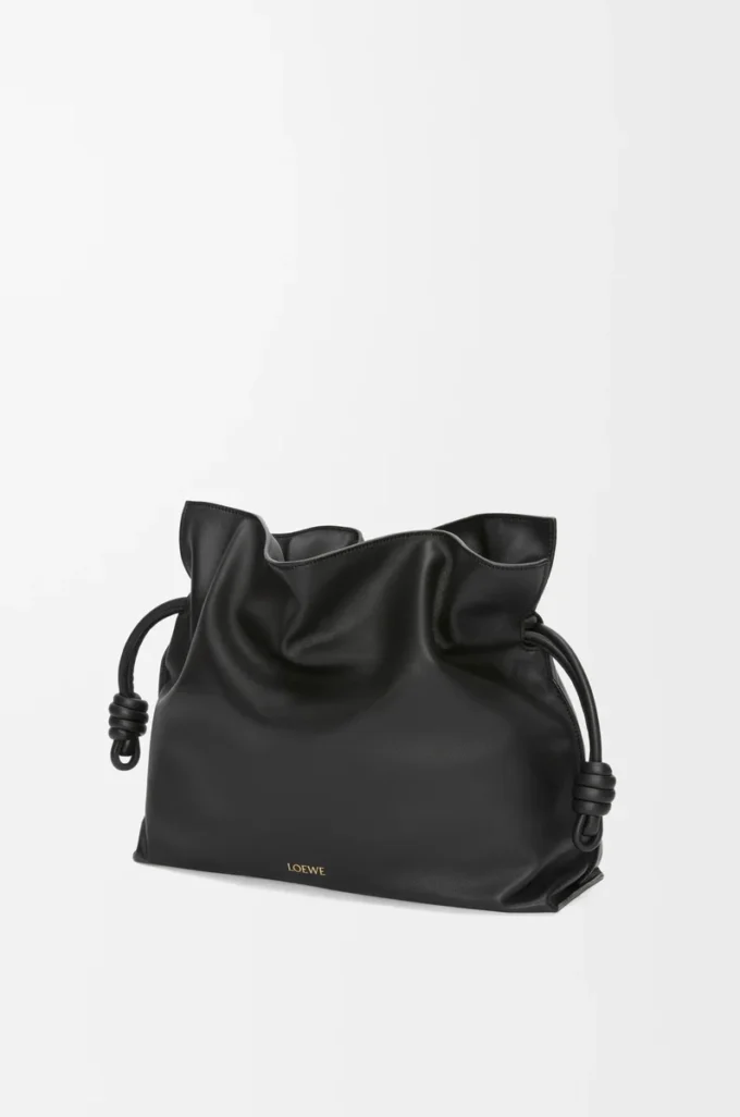 Stor Flamenco-clutch i nappa kalvskinn Black Stor Flamenco-clutch i nappa kalvskinn Black