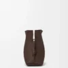 Stor Flamenco-clutch i nappa kalvskinn Chocolate Stor Flamenco-clutch i nappa kalvskinn Chocolate