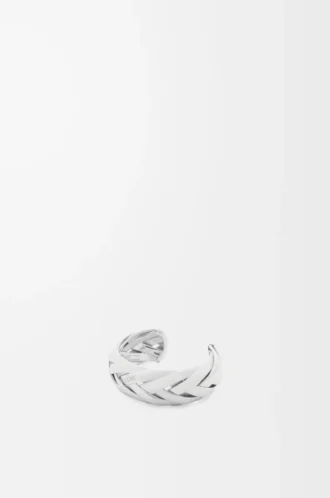 Stor flätad manschett i sterlingsilver Silver