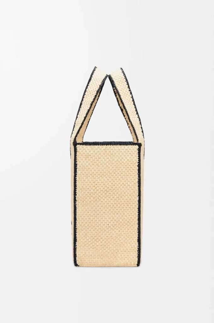 Stor LOEWE Font-väska i raffia Natur Stor LOEWE Font-väska i raffia Natur