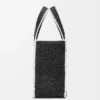Stor LOEWE Font-väska i raffia Svart Stor LOEWE Font-väska i raffia Svart