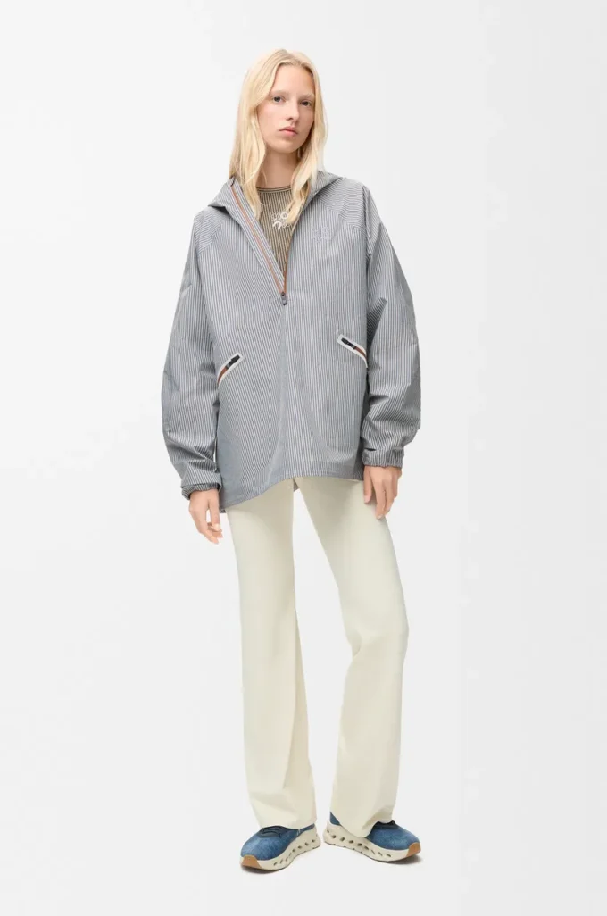 Storm anorak i tekniskt skal Beige/Blå