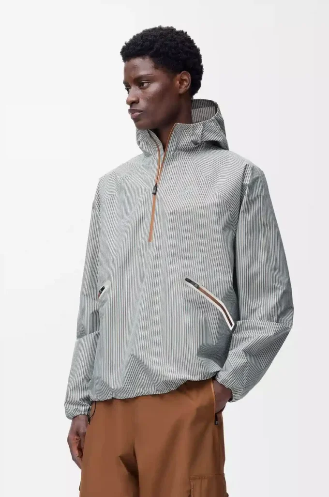 Storm anorak i tekniskt skal Beige/Blå