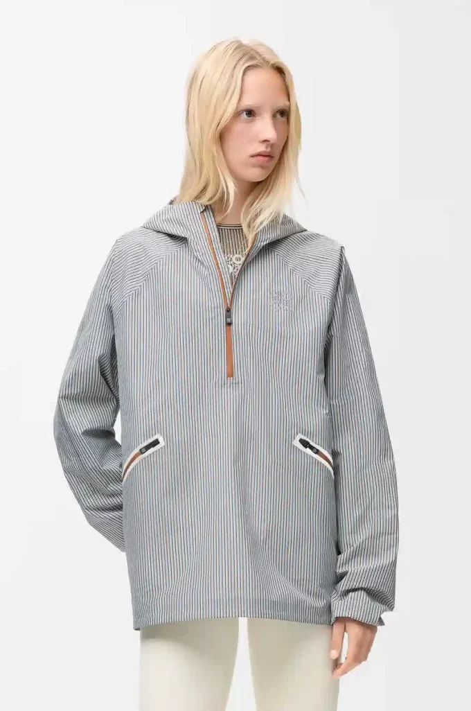 Storm anorak i tekniskt skal Beige/Blå