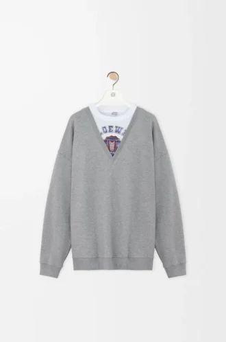 Sweatshirt i bomull Grå melange