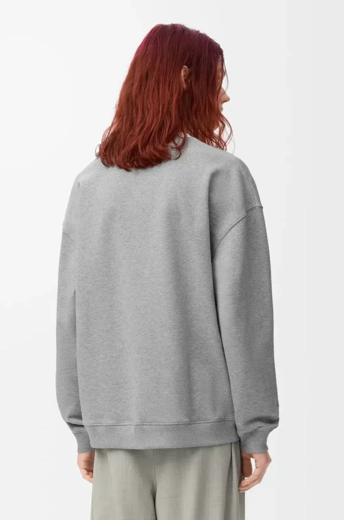 Sweatshirt i bomull Grå melange Sweatshirt i bomull Grå melange