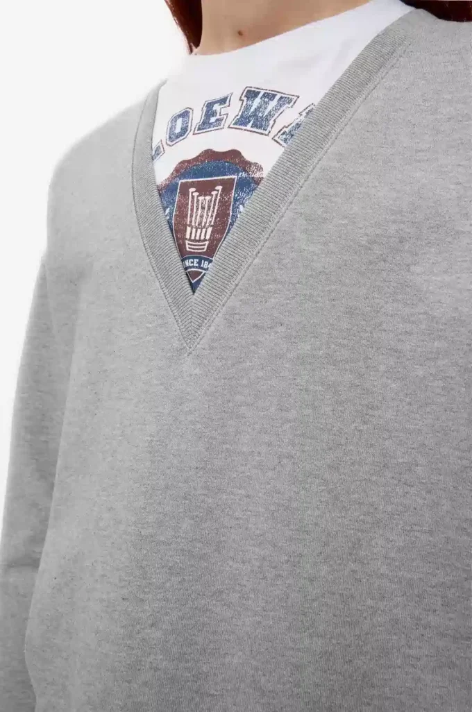 Sweatshirt i bomull Grå melange Sweatshirt i bomull Grå melange