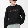 Sweatshirt i normal passform i bomull Svart