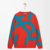 Sweatshirt i ull och bomull Blå/Orange Sweatshirt i ull och bomull Blå/Orange