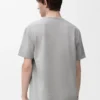 T-shirt i bomull, ljusgrå, med avslappnad passform T-shirt i bomull, ljusgrå, med avslappnad passform