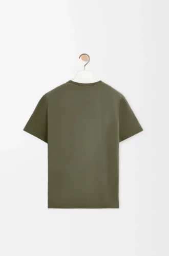 T-shirt i bomull med avslappnad passform, khakigrön