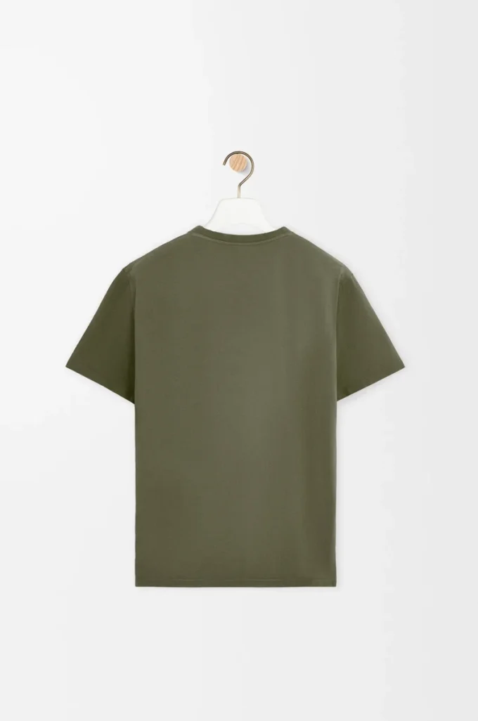 T-shirt i bomull med avslappnad passform, khakigrön T-shirt i bomull med avslappnad passform, khakigrön