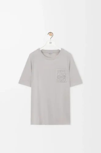 T-shirt i bomull med avslappnad passform Mellangrå