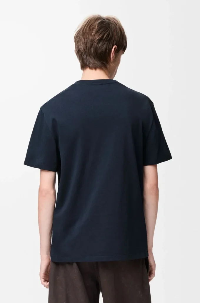T-shirt i bomull med avslappnad passform, mörk marinblå T-shirt i bomull med avslappnad passform, mörk marinblå